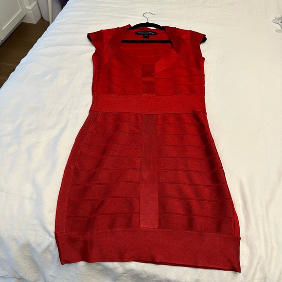 NWOT French Connection Red Bandage Dress - Picture 1 of 5